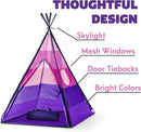 USA Toyz Happy Hut Teepee Tent for Kids - Indoor Pop Up Teepee Kids Playhouse Tents for Boys, Girls, Toddlers with Portable Storage Bag (Pink) by TinyTreasures Baby Boutique