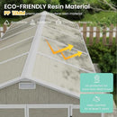 UDPATIO Outdoor Storage Shed 7.5x10.7 FT, Plastic Garden Shed for Bike, Garbage Can, Tool, Outside Sheds & Outdoor Resin Shed with Lockable Door for Backyard, Patio, Lawn, Standstone by GreenHaven Gardens
