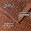 Salt Earth GOTS Certified 100% Organic Cotton Throw Blanket, 108"X90" Blankets & Throws for Bed, Throw Blanket for Couch,Modern & Cozy Blanket, All Season Waffle Blanket, Soft Blanket (Potting Soil) by TinyTreasures Baby Boutique