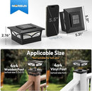 NIORSUN Solar Post Cap Lights Outdoor, 2 Modes LED, Deck Fence Post Solar Lights for 3.5x3.5 4x4 Caps Patio Garden Decoration, Warm White/Cool White Lighting Black 6 Pack by GreenHaven Gardens