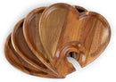 PICNIC TIME Toscana Heart-Shaped Wine Appetizer Trays by CozyNest Decor