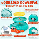 Lehoo Castle Pottery Wheel for Kids, Complete Pottery Arts and Crafts for Kids Ages 8-12 with Air Dry Clay Painting Kit Sculpting Tools, Art Supplies for Girls Boy Birthday Gift for Ages 6+ by TinyTreasures Baby Boutique