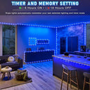 66FT 200 LED Rope Lights for Outside, Christmas String Lights with Waterproof 8 Modes, Flexible and Connectable Plug in Fairy Lights for Outdoor Indoor Bedroom Patio Party Wedding Decorations, Blue by GreenHaven Gardens