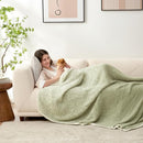 Snuggle Sac Sage Green Bedding Blanket Twin Size for Bed and Sofa, Reversible Super Soft Warm Cozy Knit Blankets Fuzzy Plush, Ombre Green, 60x80 inches by TinyTreasures Baby Boutique