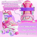 PAPAISON Adjustable Roller Skates for Girls Illuminating Wheels, Kids Toddler Rollerskates Ages 4-6 5-8 8-12 by TinyTreasures Baby Boutique