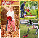 3 Pcs Toy Gardening Tool Set for Kids Toy Leaf Blower Weed Trimmer Push Lawn Mower Pretend Play Set with Lights and Sounds Christmas Birthday Gifts for Boys Girls by TinyTreasures Baby Boutique