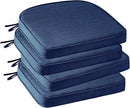 Outdoor Round Corner Seat Cushion, 17"x16"x2", Set of 4, Non Slip Seat Cushion Pads with Removable Cover for Patio Furniture, Garden Yard Lawn, Navy by GreenHaven Gardens