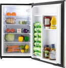 RecPro 3.3 Cu Ft 12V RV Refrigerator | Stainless Steel Frost-Free Fridge with Can Holder | Compact Camper Fridge with Door Storage, 7 Temp Settings | 19”W x 19”D x 32.75”H by CozyNest Decor