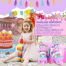 4-Pejiijar Rainbow Unicorn Kids Roller Skates for Girls Toddler Ages 2-4 5-8 8-12,Adjustable Roller Shoes with Luminous Wheels for Birthday Xmas Gifts by TinyTreasures Baby Boutique
