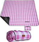 HX&OD Outdoor Picnic Blanket, Extra Large, 80''x60'' Waterproof Foldable Blankets Gingham Picnic Mat for Beach, Camping Grass Lawn Park Accessories Cute Couple Ideas Wedding (Pink, 80”x60”) by TinyTreasures Baby Boutique