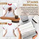 DUGATO Dual-Bristle Horsehair Laundry Stain Brush Set (2pcs) - Gentle & Tough Scrubbing for Clothes, Fabrics, Shoes - Pre-Wash Spot Treatment Tool by CozyNest Decor
