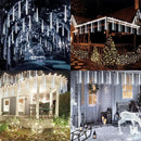 2-Pack Meteor Shower Christmas Lights Outdoor Decorations, Extendable Tree Lights Waterproof 16 Tubes 384 LEDs Falling Rain for Holiday Outside Decor Yard House Xmas Tree (Cool White) by GreenHaven Gardens