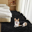 5X8 Ultra Soft Rug for Living Room, Fluffy Shag Area Rug for Bedroom, Modern Shaggy Carpets Fuzzy Rug for Teens Dorm Nursery Home Decor Aesthetic, Upgrade Anti-Skid Durable, Black by TinyTreasures Baby Boutique