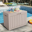 45 Gallon Outdoor Storage Box – Waterproof Deck Box for Garden & Patio,Light Brown by GreenHaven Gardens