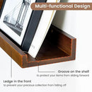 Picture Ledge Wall Shelves 24 inches Width Set of 3, Solid Pine Wood Rustic Floating Ledge Shelves for Wall for Kids' Room Bedroom Kitchen Bathroom Living Room Nursery Display Wall Decor, Walnut by CozyNest Decor