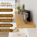 Fun Memories Floating Shelves, 8 Inch Deep Floating Shelves, Rustic Wood Fireplace Mantel 48 in Long, 48 x 8 Floating Wall Shelves for Living Room, Kitchen, Bedroom, Oak Color, 1 Pack by CozyNest Decor