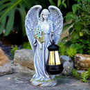 Solar Angel Outdoor Garden Decor Statues – 13.2 inches Solar Outdoor Sculptures for Outside Yard Art Patio Balcony Front Lawn Ornaments Gifts for Mom Grandma Women by GreenHaven Gardens