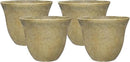 Classic Home and Garden Honeysuckle Planter, Patio Pot, 13" Fossil Stone (One Pack) (Pack of 4) by GreenHaven Gardens