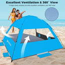 Venustas Beach Tent Sun Shelter for 3/4-5/6-7/8-10 Person, UPF 50+ UV Protection Beach Canopy, Lightweight and Easy Setup Cabana, Portable Shade Tent by TinyTreasures Baby Boutique