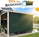 VICLLAX Shade Fabric Sun Shade Cloth with Every 2 FT Grommets for Patio Garden Pergola Cover Canopy 12x16 FT, Dark Green by GreenHaven Gardens