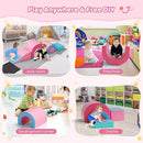 Lischwert Foam Climbing Blocks, Soft Climbing Toys for Toddlers, 5 Pieces Crawl and Climb Foam Playset with Foldable Block and Tunnel, Indoor Climber Activity Play Set for Kids Age 1+(Pink Blue) by TinyTreasures Baby Boutique