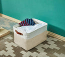 DECOMOMO Storage Bins Fabric Storage Baskets for Shelves, Linen Closet Organization Toys Nursery (Mixed Neutral, Large - 3 Pack) by CozyNest Decor