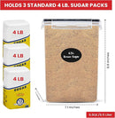 Extra Large Flour and Sugar Storage Containers 6.5L - 220 Fl. Oz 2 Pc Plastic Bulk Airtight Food Storage Rice Containers With Lids - Kitchen Pantry Organizer and Storage Canisters, Marker and Labels by CozyNest Decor