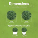 DRAY Premium 13" Faux Boxwood Balls – Set of 2 Artificial Topiary Spheres for Outdoor & Indoor Use – Realistic, UV-Resistant, Weatherproof Decorative Greenery – Check Measurements by CozyNest Decor