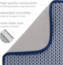 S&T INC. Dish Drying Mat, 16” x 18”, Absorbent Microfiber Kitchen Counter Mat, Dish Drying Pad for Dishes, Utensils, Pots and Pans, Large, Blue Stockinette by CozyNest Decor