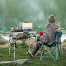 REDCAMP Small Folding Grill Table for Outside, 2Ft Lightweight 4 Height Adjustable Portable Metal Table with Mesh Desktop, Outdoor Table for Camping Picnic Beach and BBQ, Silver by GreenHaven Gardens