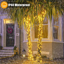66ft 200 LED String Lights Indoor Clear Wire, 8 Modes Warm White Christmas String Lights Plug in Fairy Lights for Bedroom, Waterproof Twinkle Light for Classroom Tree Holiday Christmas Decorations by GreenHaven Gardens