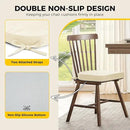 downluxe Indoor Chair Cushions for Dining Chairs, Foam Kitchen Chair Pads with Ties and Non-Slip Backing, 16" x 16" x 2", Beige, 6 Pack by CozyNest Decor