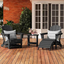 SERWALL Folding Adirondack Chair Footrest Set of 2, Adirondack Ottomans Without Assembly, Black by GreenHaven Gardens