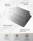 Titanium Cutting Board, 100% Pure Titanium Cutting Boards For Kitchen, Best Non Toxic titanium chopping board, Dishwasher safe, Hygiene and Durability for Meat, Fruit, and Vegetables (3PCS) by CozyNest Decor