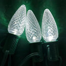 Set of 25 C9 White Faceted Cover Led Replacement Light Bulbs, Dimmable High Brightness E17 Christmas Decorative String Lights for Outdoor Holiday Decoration (White) by GreenHaven Gardens