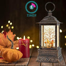 Fall Snow Globe Gnome Lantern, Glitter Lighted Snow Globes Fall Decorations for Home, Light Up Snowglobe Fall Décor by CozyNest Decor