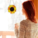 BOXCASA Sunflower Gifts Stained Glass Window Hangings,Sunflower Suncatcher Best Teacher Gifts for Women,Sunflower Decor Suncatcher for Window,Home Decor,Gift for Teacher Mother Grandma by GreenHaven Gardens