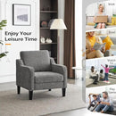 VINGLI Accent Chairs Set of 2 for Living Room, Light Grey Mid Century Modern Chair Soft Chenille Sofa Chair Upholstered Comfy Arm Chairs for Bedroom, Play Room, Apartment by CozyNest Decor