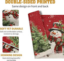 Snowman Christmas Red Placemats Set of 4 Xmas Tree Cardinal Snowflakes Linen Table Mats Seasonal Winter Holiday Place Mats Washable Placemat for Party Kitchen Dining Outdoor Indoor Decor by CozyNest Decor