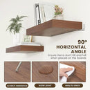 Deep Floating Shelves for Wall | 24 Inch Wide x 12 Inch Deep Floating Shelves | 24W x 12D Rustic Walnut Wide Wall Shelves | Bookshelf Laundry Shelf TV Shelf by CozyNest Decor