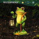 Garden Statue Frog Outdoor Decor, Solar Patio Resin Garden Decor for Outside Yard Decorations Gift for Women, Mom, Grandma by GreenHaven Gardens