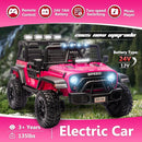 Sopbost 24V 7Ah 2 Seater Ride On Truck Ride On Toy for Big Kids Ride On Car with Remote Control Off-Road Electric Car with Shock Absorber, LED Lights, Bluetooth Music Player, EVA Tires, Pink by TinyTreasures Baby Boutique