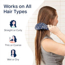 Crave Naturals Glide Thru Detangling Hair Brushes for Women - Detangler Brush for Curly or Straight, Wet or Dry Hair - Gentle on Tangles Comb - 7.5x3-Inch, Turquoise and Terrazzo (Pack of 2) by TinyTreasures Baby Boutique