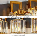 Modern Bathroom Vanity Light 3-Lights Black Gold Crystal Wall Lamp Bathroom Modern Crystal Vanity Lighting by CozyNest Decor