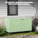 135 Gallon Outdoor Storage Box with Swivel Wheels, Waterproof Aluminum & Polylumber Deck Box, Patio Storage Box with Lid for Patio Furniture, Garden Tools, Outdoor Cushion by GreenHaven Gardens