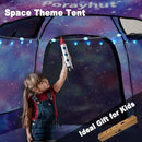 Portable Hexagon Kids Play Tent with LED Strip Lights Indoor Children Play House Easy Set-up Space Large Dream Tent for Night 4-5 Person & Birthday Gifts by TinyTreasures Baby Boutique