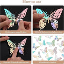 SAOROPEB 3D Butterfly Wall Decor - 48 Pcs, 4 Styles, 3 Sizes - Removable Stickers (Laser) by CozyNest Decor