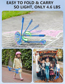 Scooter for Kids Ages 3+, 2 Wheels Kids Kick Scooter with Led Light Up & 3 Levels Adjustable, Lightweight Foldable for Boys&Girls by TinyTreasures Baby Boutique