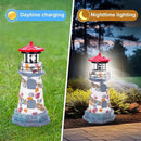 Solar Lighthouse with Rotating Beacon,11.4" Outdoor Garden Lighthouse Decor,Waterproof Statue Lighthouse Lamp for Yard Lawn Patio Gifts by GreenHaven Gardens