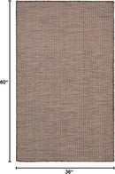 Nourison Positano Indoor/Outdoor Natural 3' x 5' Area Rug, Easy Cleaning, Non Shedding, Bed Room, Living Room, Dining Room, Backyard, Deck, Patio (3x5) by GreenHaven Gardens